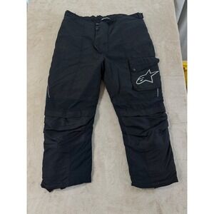 Alpinestars motorcycle pants Men Size 56 Black Waterproof Quilted Insulated EUC